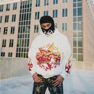 Native supply HOLY FIRE HOODIE (WHITE) size m NWT in packaging